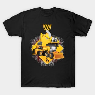 'Yellow Trucks and Diggers' Awesome Truck Gift T-Shirt